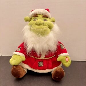 Dreamworks Shrek The Halls Talking Ogre Plush Santa Stuffed 11” Christmas 2008